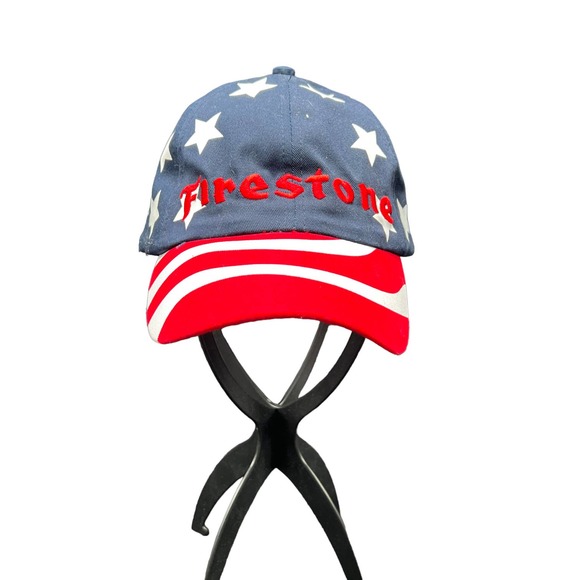 Firestone Red White Blue American Flag Baseball Cap Brand New - Picture 1 of 5